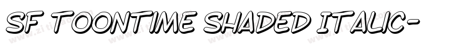 SF Toontime Shaded Italic字体转换